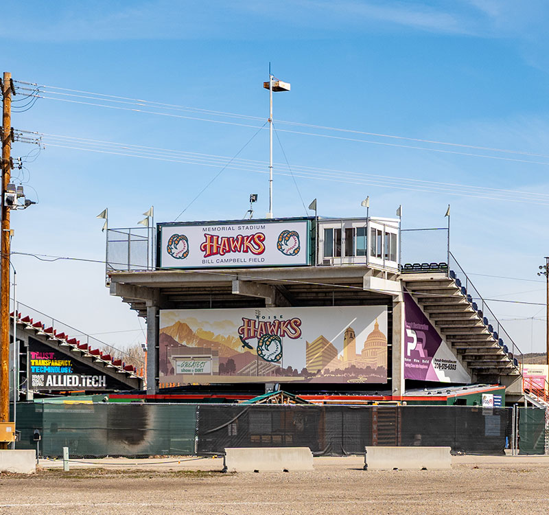 Hawks baseball stadium in Garden City.